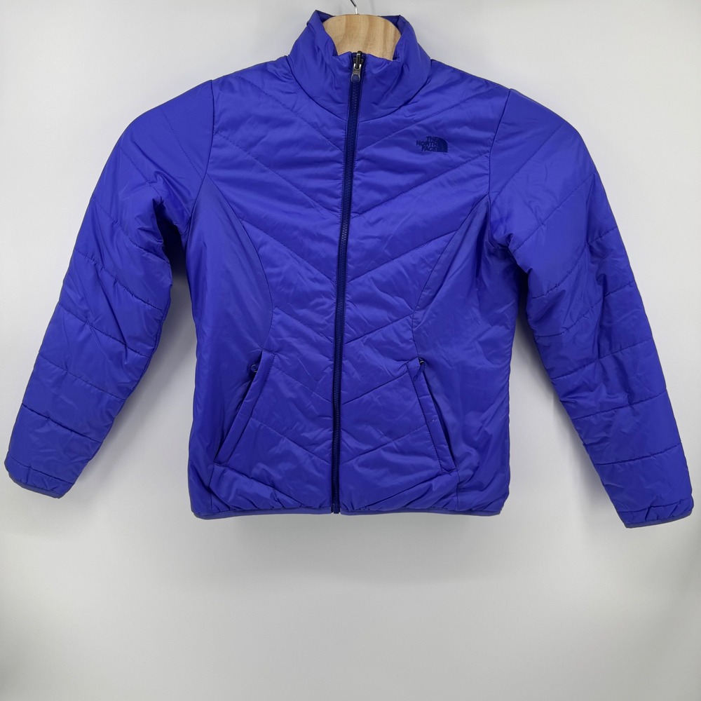 The North Face Womens Purple Quilted Insulated Puffer Jacket Medium Mint Lining - Picture 8 of 12